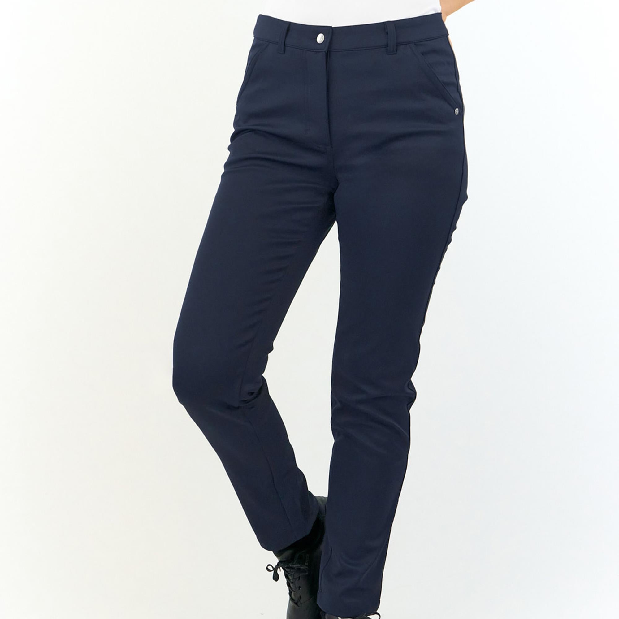 Pure Golf Bernie Lined Ladies Winter Golf Trousers Navy 27 Inch